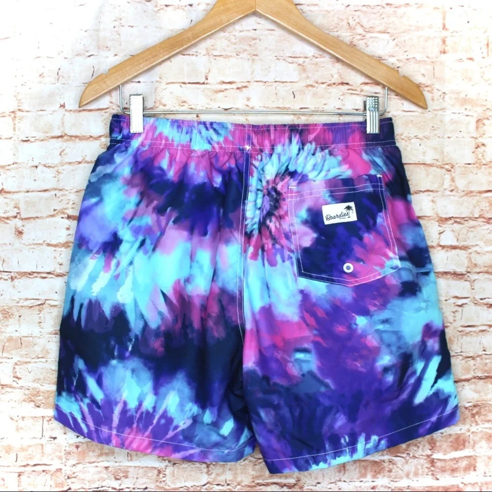 Boardies | Men’s Blue/Purple Tie Dye Board Shorts